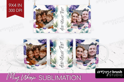 Floral Photo Mug Wrap PNG - Sping Flowers Picture Frame Mug Product Image 1