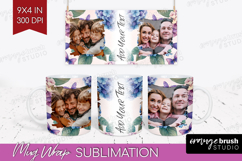 Floral Photo Mug Wrap PNG - Sping Flowers Picture Frame Mug Product Image 1
