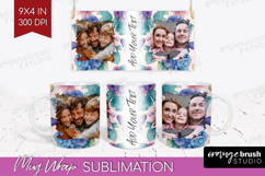 Floral Photo Mug Wrap PNG - Sping Flowers Picture Frame Mug Product Image 1