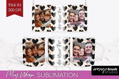 Valentines Day Photo Mug Wrap PNG - Heart Picture Frame Mug Product Image 1