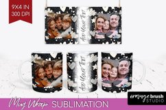 Valentines Day Photo Mug Wrap PNG - Heart Picture Frame Mug Product Image 1