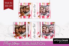 Valentines Day Photo Mug Wrap PNG - Heart Picture Frame Mug Product Image 1
