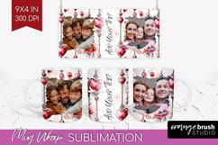 Valentines Day Photo Mug Wrap PNG - Heart Picture Frame Mug Product Image 1