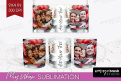Floral Photo Mug Wrap PNG - Peony Flower Picture Frame Mug Product Image 1
