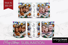 Stained Glass Photo Mug Wrap PNG - Flowers Picture Frame Mug Product Image 1
