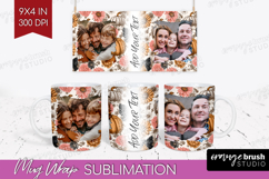 Pumpkun Photo Mug Wrap PNG - Fall Picture Frame Mug Product Image 1