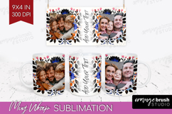 Folk Flowers Photo Mug Wrap PNG - Floral Picture Frame Mug Product Image 1