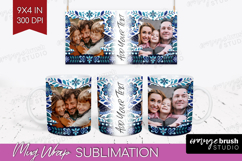 Folk Flowers Photo Mug Wrap PNG - Floral Picture Frame Mug Product Image 1