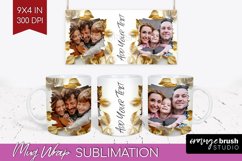 Rose Photo Mug Wrap PNG - Floral Picture Frame Mug Product Image 1