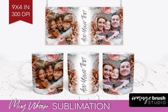 Rose Photo Mug Wrap PNG - Floral Picture Frame Mug Product Image 1