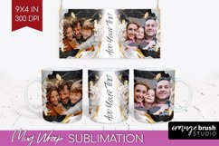 Rose Photo Mug Wrap PNG - Floral Picture Frame Mug Product Image 1