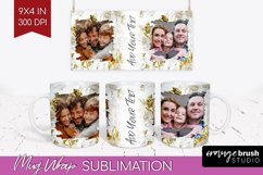 Rose Photo Mug Wrap PNG - Floral Picture Frame Mug Product Image 1