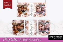 Rose Photo Mug Wrap PNG - Floral Picture Frame Mug Product Image 1