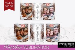 Rose Photo Mug Wrap PNG - Floral Picture Frame Mug Product Image 1