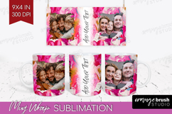 Heart Pattern Photo Mug Wrap PNG - Valentines Day Picture Product Image 1