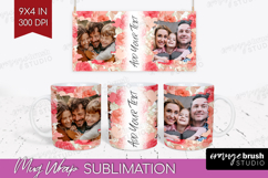 Heart Pattern Photo Mug Wrap PNG - Valentines Day Picture Product Image 1