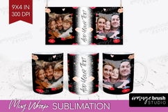 Heart Pattern Photo Mug Wrap PNG - Valentines Day Picture Product Image 1