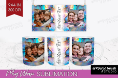 Pearl Photo Mug Wrap PNG - Pearl Texture Picture Frame Mug Product Image 1