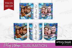 Pearl Photo Mug Wrap PNG - Pearl Texture Picture Frame Mug Product Image 1