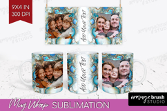 Pearl Photo Mug Wrap PNG - Pearl Texture Picture Frame Mug Product Image 1
