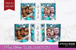 Pearl Photo Mug Wrap PNG - Pearl Texture Picture Frame Mug Product Image 1