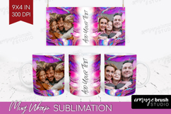 Pearl Photo Mug Wrap PNG - Pearl Texture Picture Frame Mug Product Image 1