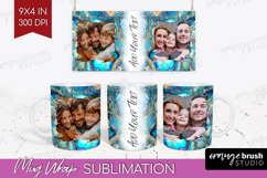 Pearl Photo Mug Wrap PNG - Pearl Texture Picture Frame Mug Product Image 1