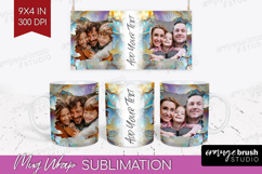 Pearl Photo Mug Wrap PNG - Pearl Texture Picture Frame Mug Product Image 1