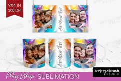 Pearl Photo Mug Wrap PNG - Pearl Texture Picture Frame Mug Product Image 1