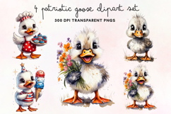 Patriotic Goose Clipart PNG Product Image 1