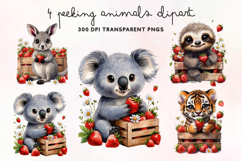 Peeking Animals Clipart PNG Product Image 1
