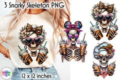 Funny Snarky Skeleton Clipart, Sarcastic Skeleton Clipart Product Image 1