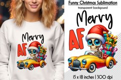 Funny Christmas Sublimation Bundle, Skeleton Santa PNG Product Image 15