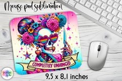 Trendy Skeleton Mouse Pad, Sarcastic Quote Mouse Pad Product Image 1