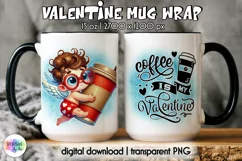 Funny Cupid Mug Wrap, Valentine's Day Mug Wrap Design Product Image 1
