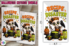 Halloween Kitchen Towel PNG, Recipe For Disaster Product Image 1