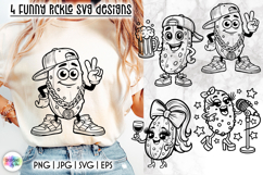 Funny Pickle SVG Designs, Cute &amp; Grumpy Pickle Characters Product Image 1