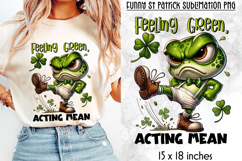 Funny St Patrick Frog Sublimation Bundle, Sarcastic Quotes Product Image 13