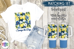 Lemons and Blue Flowers Designs, Mediterranean Lemons PNG Product Image 2