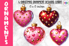 Christmas Ornaments Clipart, Christmas Tree Baubles PNG Product Image 1