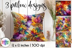Autumn Decorative Pillows, Golden Autumn Leaves Na Pumpkins Product Image 1