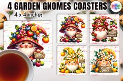 Garden Gnome Coasters Sublimation, Square Coasters Print Product Image 1