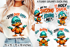 Funny Grumpy Duck Sublimation, Sarcastic Quotes Print Product Image 1