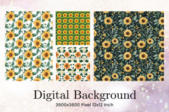 Flower Pattern Background Wallpaper Digital Paper_9 Product Image 1