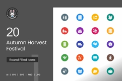 Autumn Harvest Round Filled Icons Product Image 1