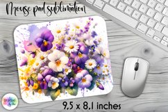 Summer Flowers Mouse Pad. Floral Mouse Pad Design Product Image 1