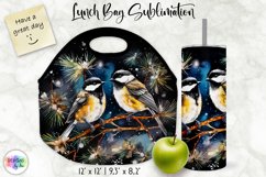 Christmas Lunch Bug Sublimation | Christmas Birds Tumbler Product Image 1
