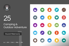 Camping &amp; Outdoor Adventure Icons Product Image 1