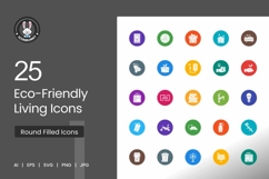Eco-Friendly Living Green &amp; Black Icons Product Image 1
