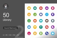 Library Flat Round Icons Product Image 1